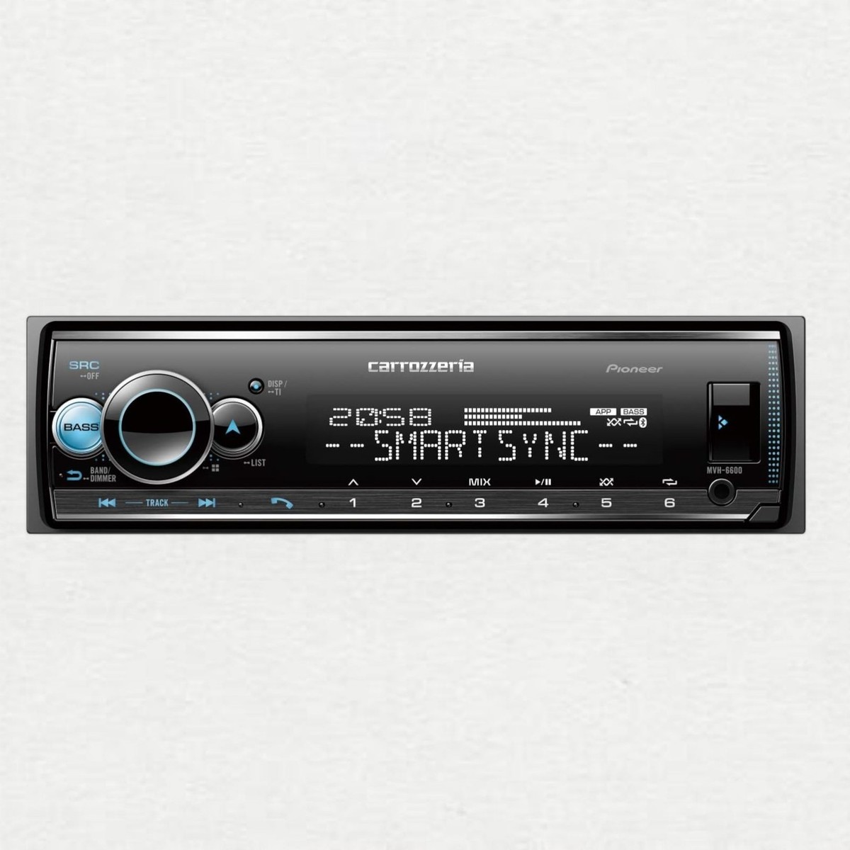 Pioneer Carrozzeria MVH-6600 1DIN Bluetooth Car Audio Remote