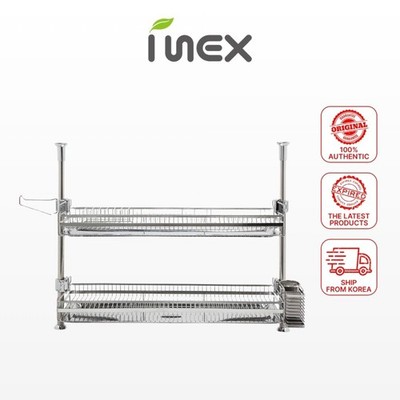 INEX Acro 2-Tier Pillar Dish Drying Rack 800mm | No-Drill Sink Shelf