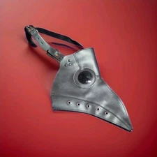 Black Plague Doctor Mask Bird Beak Long Nose Cosplay Steampunk Halloween