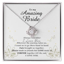 To My Amazing Bride, Necklace For Bride, Wedding Special Gift