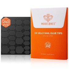modelones Nail Adhesive Tabs 240pcs - UV Jelly Nail Glue Stickers for Press on