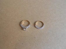 DSY Women's ZNR108 Size 8 And DSY CZ Engagement Ring Set Size 8 Ring Set