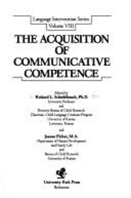 Acquisition of Communicative Competence Hardcover