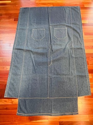 Peacock Alley Blue Denim Coverlet Twin Size Blue Jeans Theme RARE