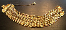 *RARE* STUNNING VINTAGE ESTATE SIGNED MONET GOLD TONE 7