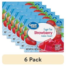 Sugar Free Stberry Gelatin Dessert 6 Pack 0.3...