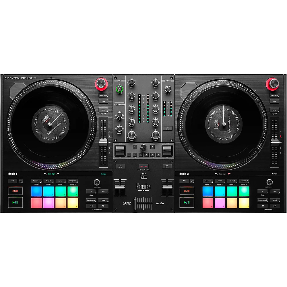 Hercules DJ DJControl Inpulse T7 2-канальный моторизованный DJ-контроллер черный 136690₽