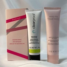 Mary Kay MASKING MINIS Moisture Renewing Gel Mask & Deep Charcoal Mask