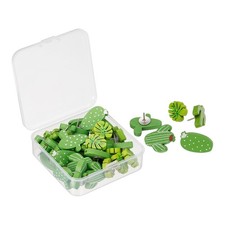 Bois Pousser Broche, 30 Paquet Cactus Bois Broche Clips pour Bureau Liège Vert