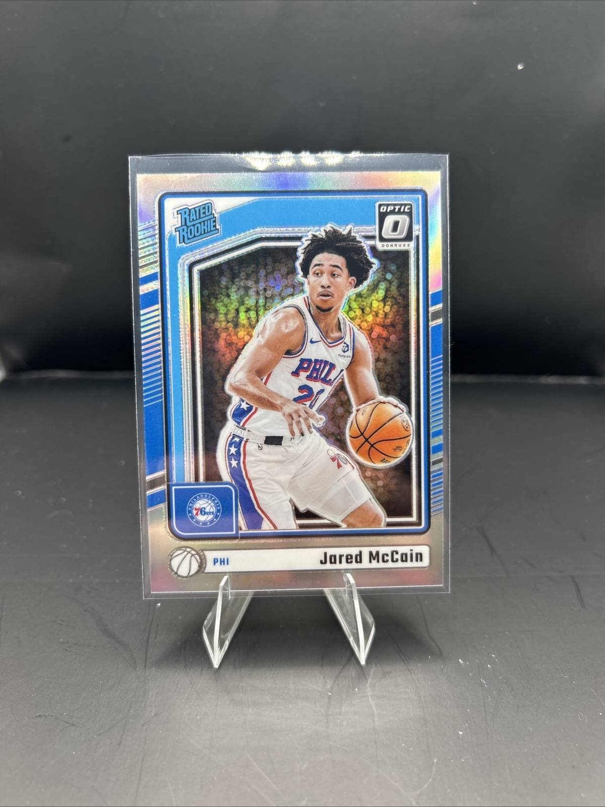 2024-25 Panini Donruss Optic 270 Jared Mccain Rated Rookie Silver Holo