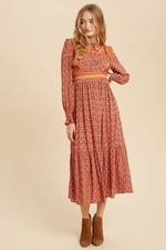 In Bloom Prim Dress - Red - Small