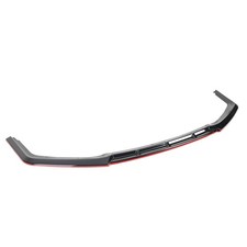 Fits 2017-2021 Honda Civic Si 2/4Dr Hatchback Front Bumper Lip Spoiler+Red Trim