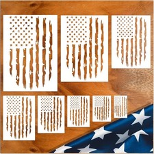 Large American Flag Stencil Star Stencils for Painting 50 Stars Military Temp...