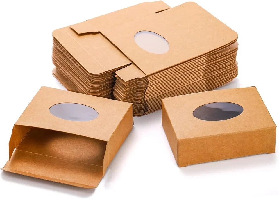 Коробки для мыла с прозрачным окном для мыла ручной работы, пекарни, лакомств упаковка 100 шт. - Изображение 3 из 4