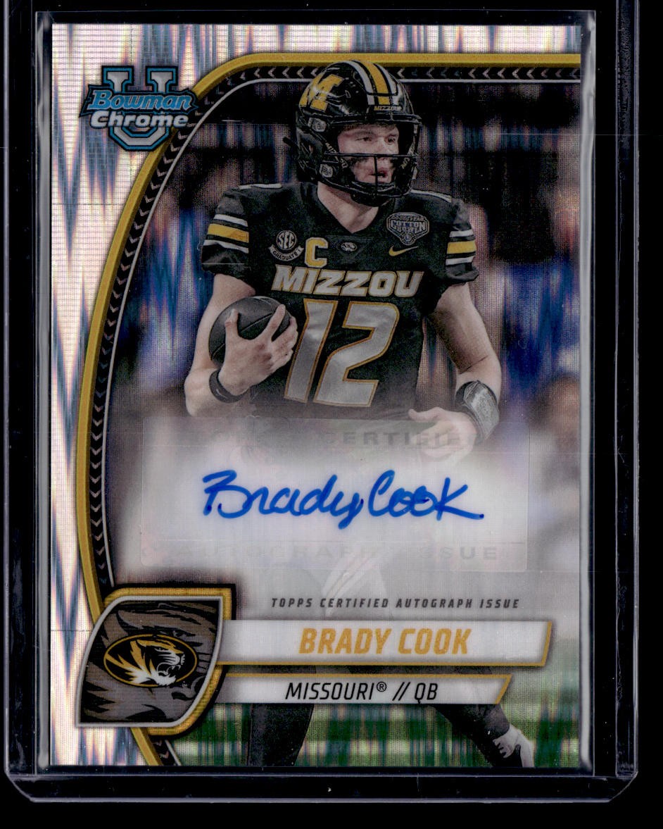 2024 Bowman University Chrome #PA-BCO Brady Cook Prospect Autographs Stealth
