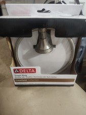 Delta Crestfield Bath Towel Ring BRUSHED NIckel Finish NIB 138033 Towel Holder.