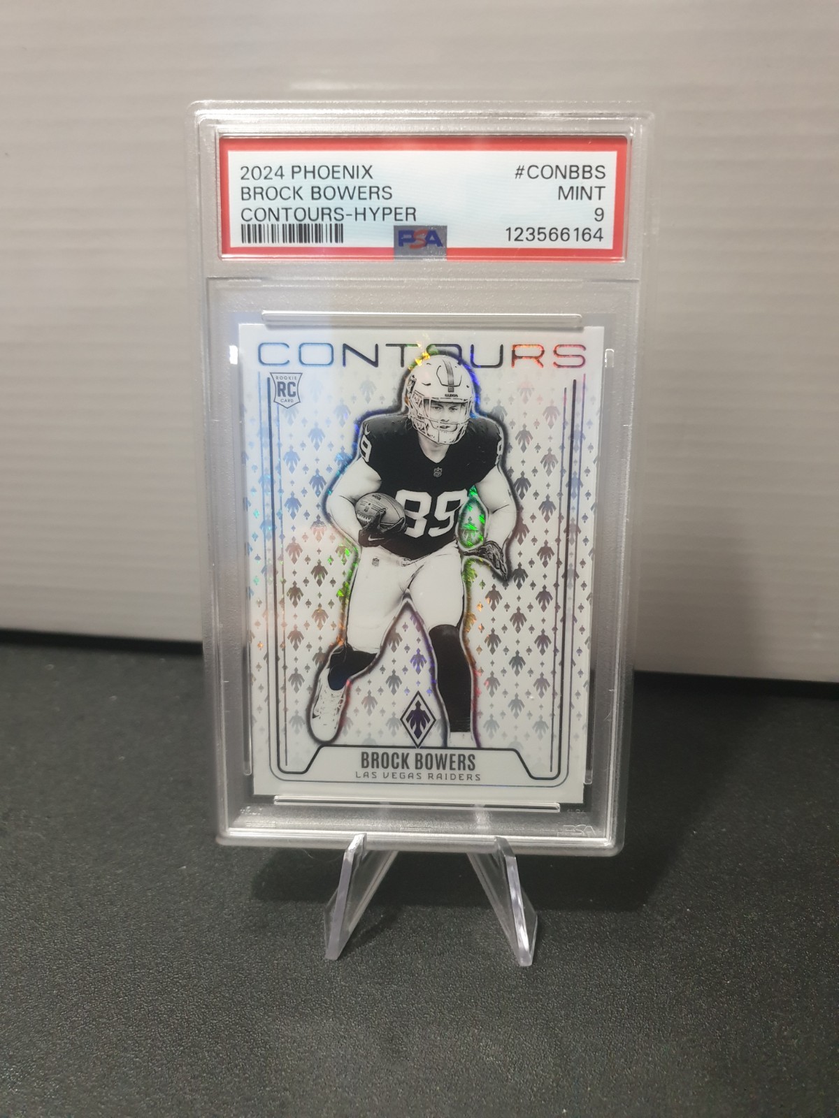 2024 PANINI PHOENIX CONTOURS HYPER #CONBBS BROCK BOWERS ROOKIE RC PSA 9