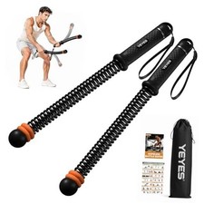 Weighted Ropeless Battle Ropes - Heavy Duty Cordless Workout Ropes with Black