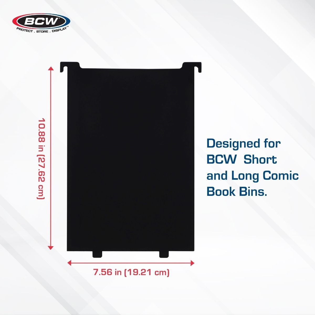 1 BCW Black Short Comic Book Bin Heavy Duty Acid Free Plastic Box +3 Partitions
