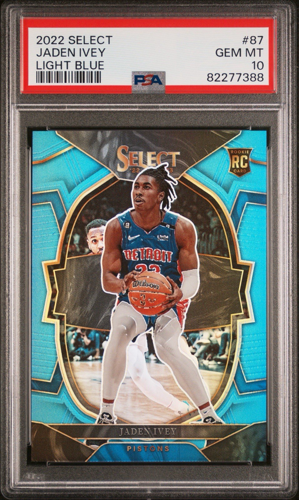 2022 Select Jaden Ivey Concourse Light Blue /299 #67 PSA 10 RC Bulls