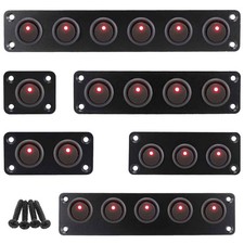 DC 12V-24V 3-6 Gang Schalttafel Schaltpanel LED Kippschalter f&uuml;r Auto Bus PKW RV