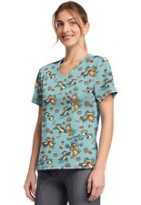 Chip N Dale Cherokee Scrubs Tooniforms Disney V Neck Top TF797 CDMP