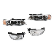 Headlight Nissan Altima 2000-2001 4pcs Left Right Clear Lens w Bulbs NI2502126