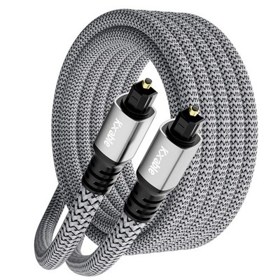 Kxable Optical Audio Cable 3 FT, Digital Audio Cable, Toslink Fiber Optic Cord, 