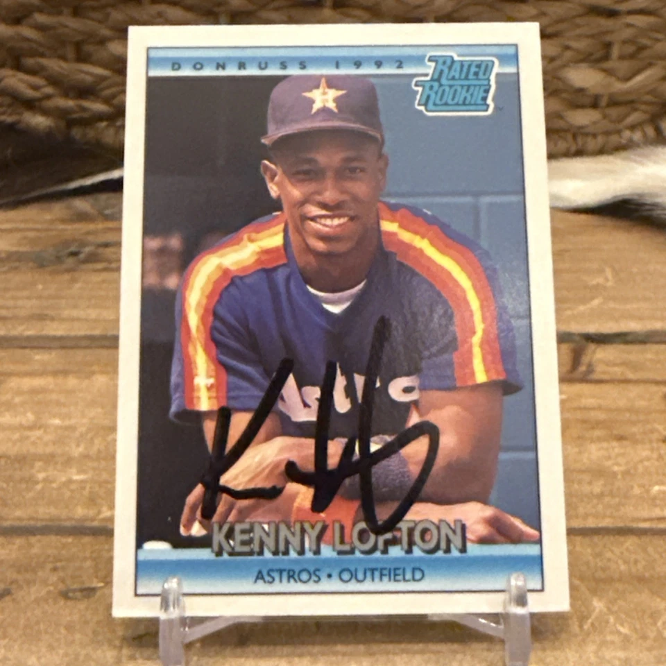 Donruss Kenny Lofton #5 1992 novato en tarjeta automática - como nuevo Foto 3 de 4