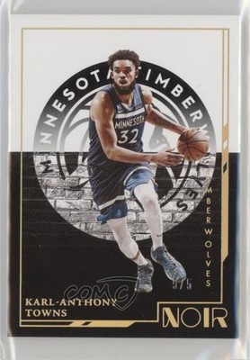 2021-22 Panini Noir Icon Edition Holo Gold /5 Karl-Anthony Towns #102 s3g
