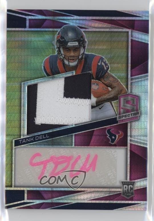 2023 Panini Spectra Neon Pink Prizm /25 Tank Dell #228 RPA Rookie Patch Auto RC
