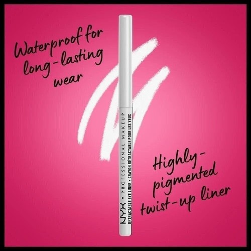 NYX Professional Makeup Retractable Eye Liner, Waterproof, Mechanical, White - Picture 2 of 4