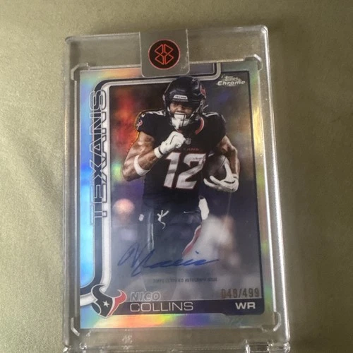 2025 Topps Chrome Nico Collins Chrome Autographs (RAW)