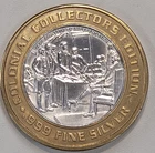 1995 Foxwoods Casino .999 Silver Casino Token Declaration of Independence