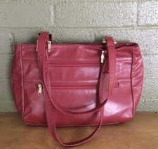 Vintage SAS Red Leather Shoulder Bag Purse