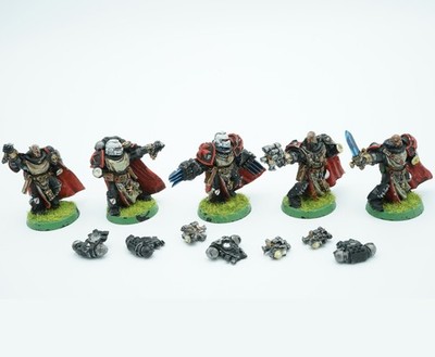 Warhammer 40k Black Templars Sword Brethren set of 5 painted metal miniatures