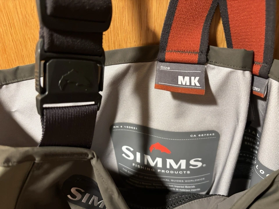 Nuovo Simms Freestone Calza Uomo Trampoliere Pesca a Mosca - Grigio, Taglia MK - Immagine 3 di 4