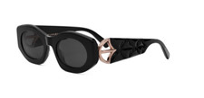 Bvlgari BV40049I 01A 51 Acetate Shiny Black Sunglasses Bulgari