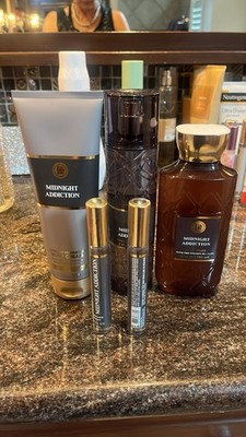 Bath & Body Works Midnight Addiction Body Cream + Fragrance Spray Set 8 oz