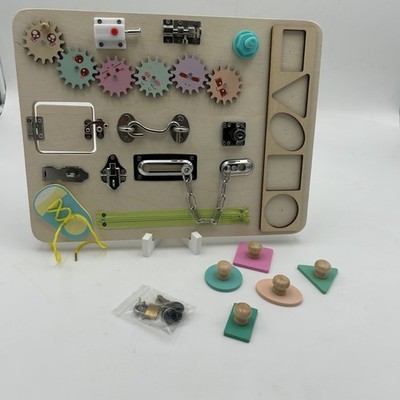 NUKied Busy Board für Kleinkinder,Holz Montessori,Spielzeug für Lernaktivitäten