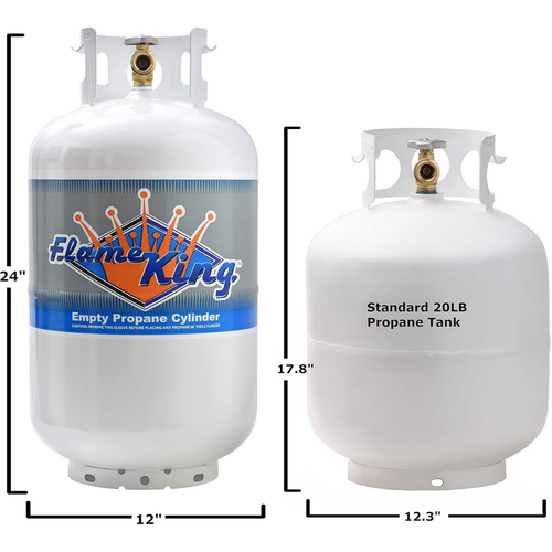 Flame King 30 lb Propane Tank with Type 1 Overfill Protection Steel Propane Tank - Picture 2 of 6