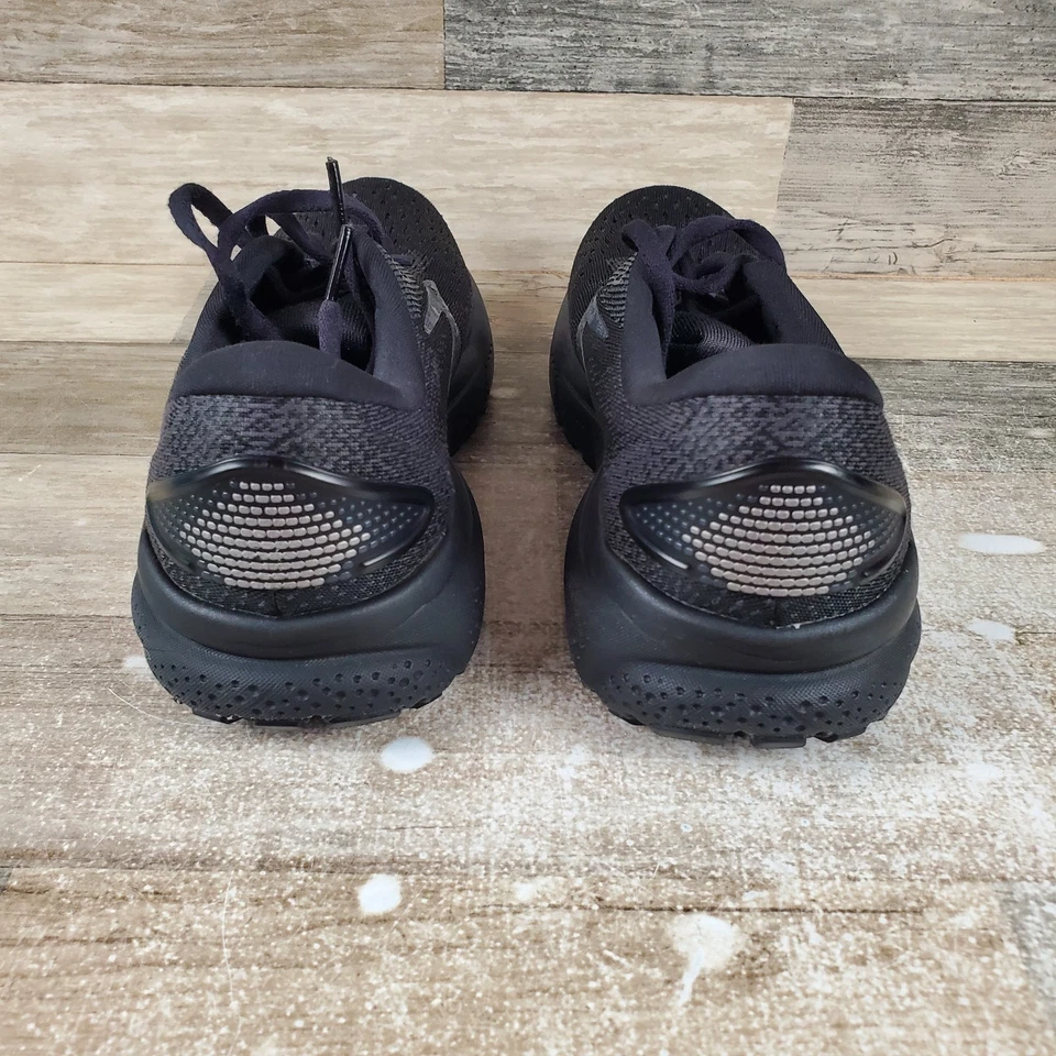 Tênis Brooks Ghost 16 feminino tamanho 8 preto malha com cadarço biqueira redonda cano baixo - Imagem 3 de 4