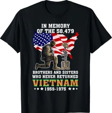 In Memory Of The 58479 Vietnam Veteran Stand For US Unisex T-Shirt ( S - 4XL )
