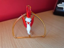 Glaspapagei auf hängendem Ständer 4 cm hoch