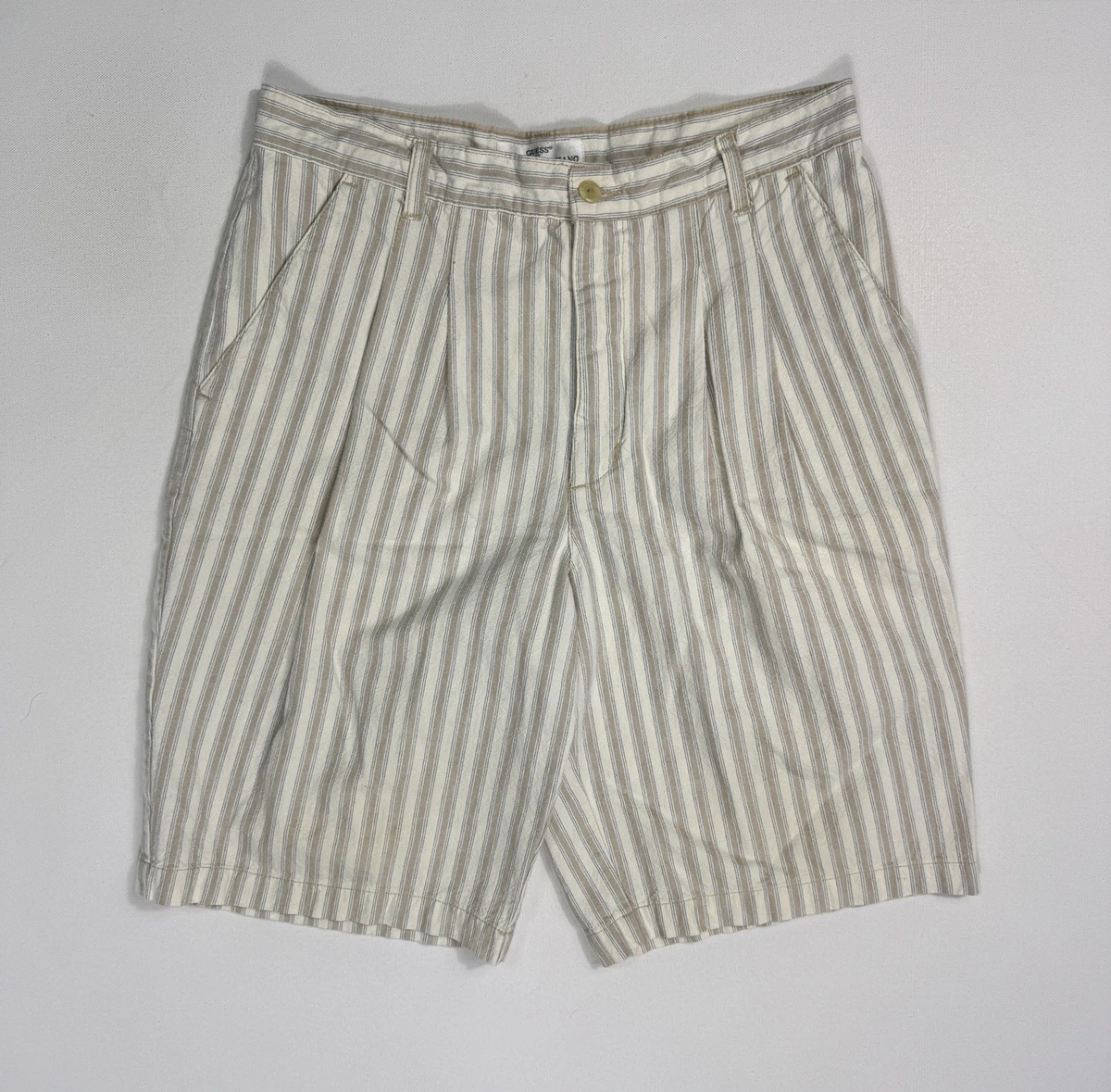 Pleated Striped Shorts for Men for sale | eBay