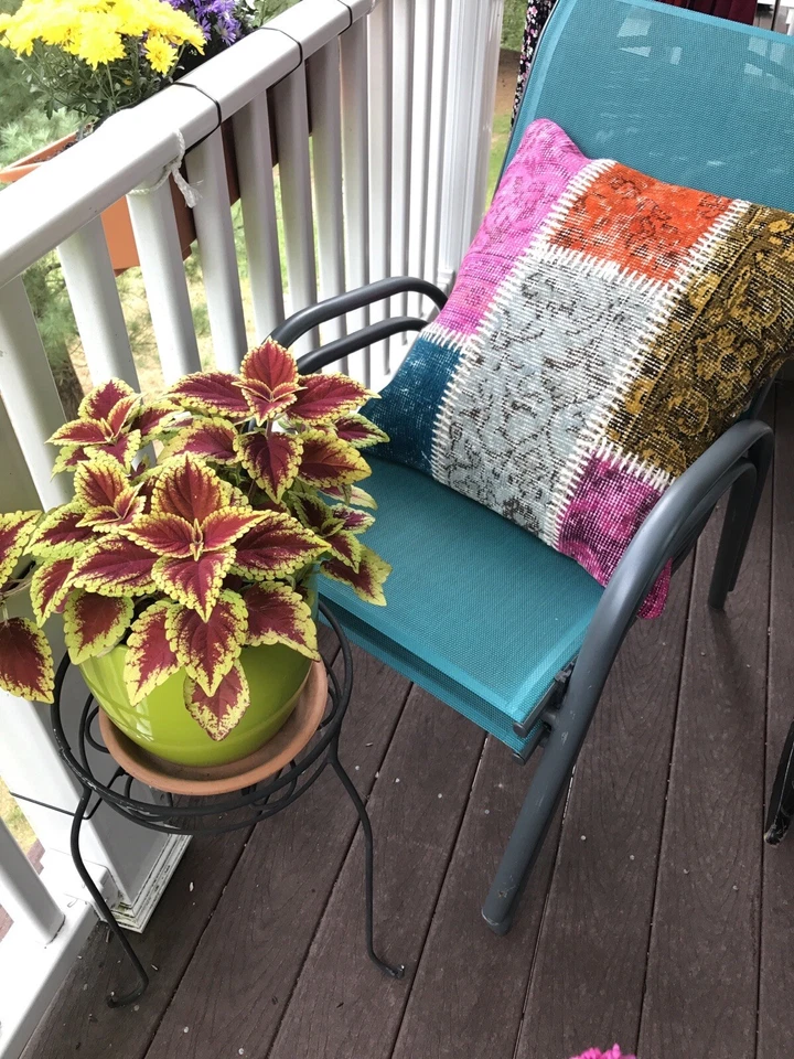 土耳其地毯枕头套枕套20x20英寸涂漆土耳其Oushak地毯靠垫 — 第 2/4 张图片