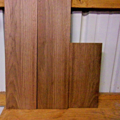 3 PC WALNUT LUMBER WOOD KILN DRIED BOARDS LOT 1074V 11/16'' THICK END MATCH FLAT
