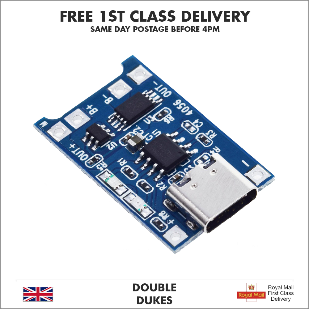 TP4056 18650 Lithium Battery Charger Type C Micro USB Module