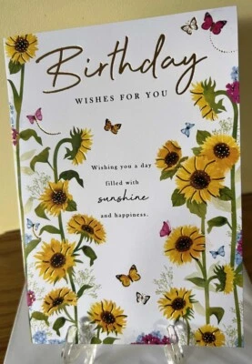 KINGFISHER CARDS LTD Birthday Card - Open - Female Foil Finish 5.2" x 7.5"