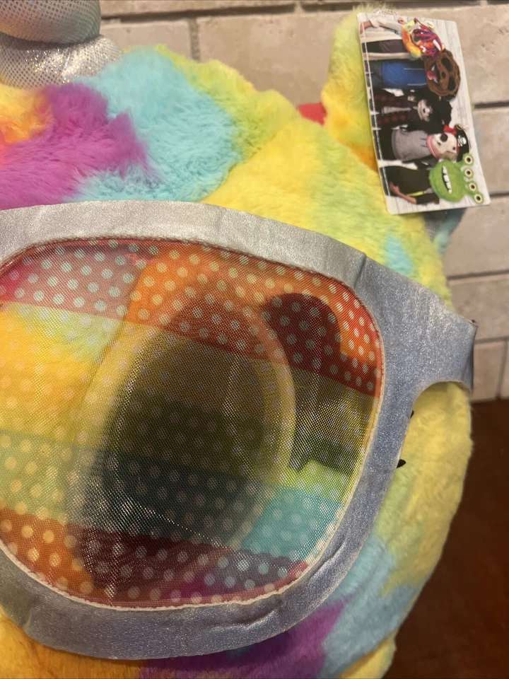 Big Fat Crazy Head Unicorn Mask Rainbow Furry With Hair NWT - Image 4 of 4